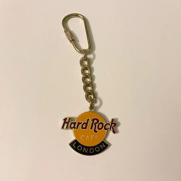 Hard Rock Cafe London Classic Logo Keyring Keychain Charm  FC Parry England - Picture 1 of 8